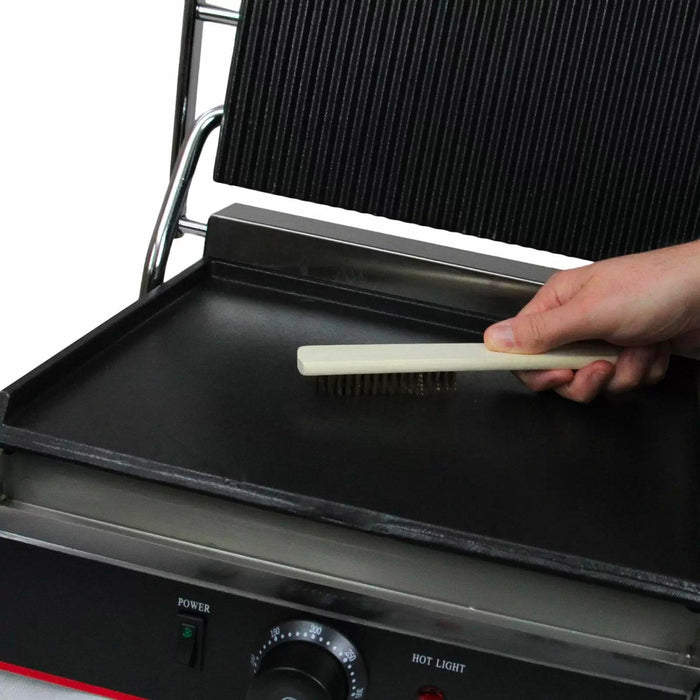 Piastra per Panini 36x23 cm Rigata e Liscia in Ghisa e Acciaio Inossidabile