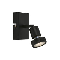 Spot Nordico Rugi Metallo Nero 1 Luce Gu10 3000K