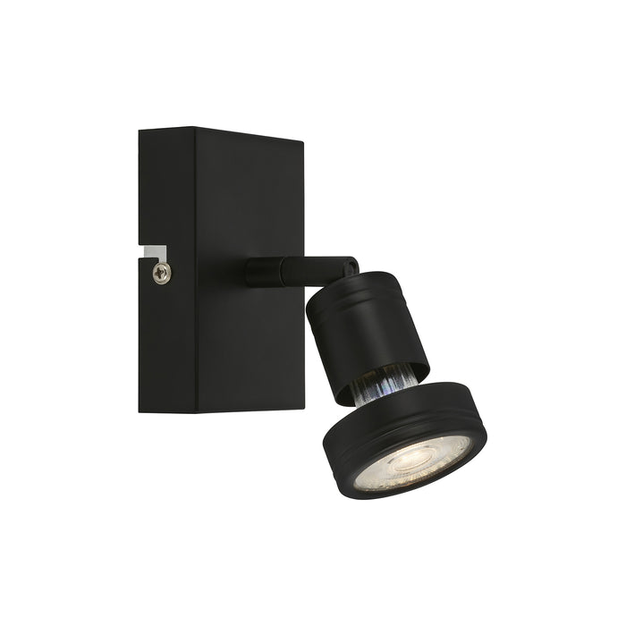 Spot Nordico Rugi Metallo Nero 1 Luce Gu10 3000K