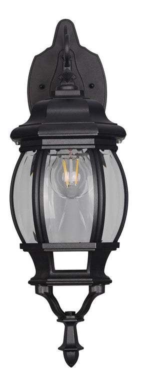 Applique da Esterno Attacco E27 in Alluminio Nero Opaco