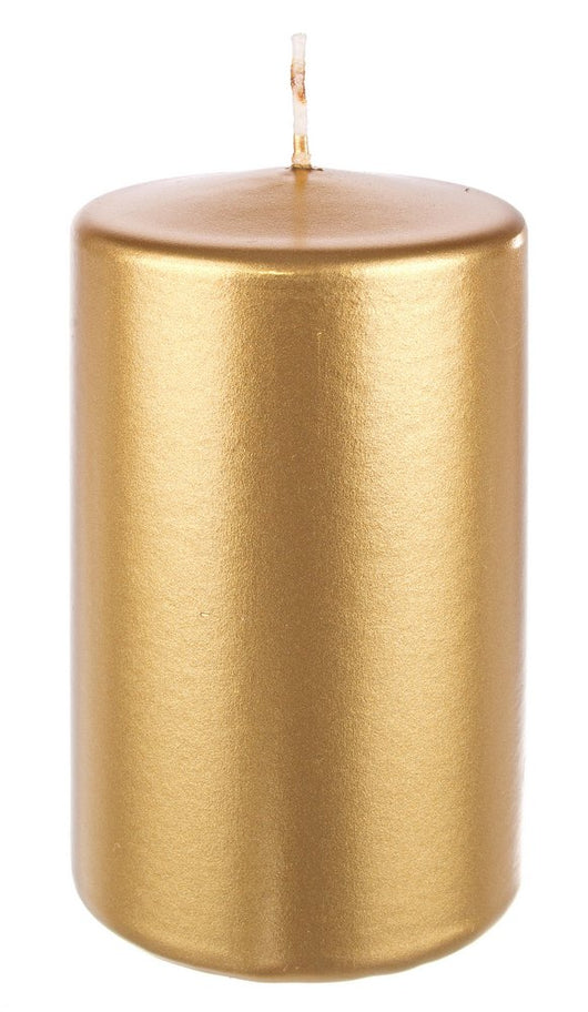 Candele Dorate Oro di Paraffina Sfera Conica Lunghe Senza Aroma Decorative Casa Formato: 8 x 15