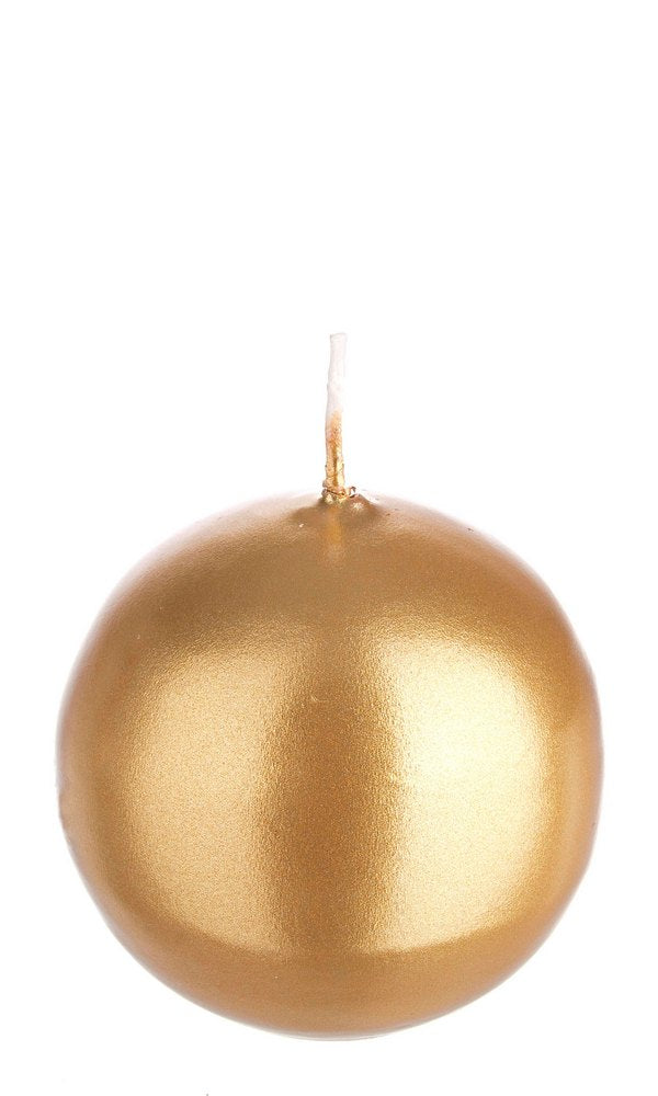 Candele Dorate Oro di Paraffina Sfera Conica Lunghe Senza Aroma Decorative Casa Formato: Sfera