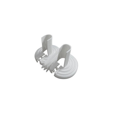 BORCHIA DOPPIA IN MATERIALE PLASTICO UNIVERSALE BIANCA- Diam. 10-22 mm- DK- pezzi 1