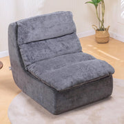 Divano Divano per soggiorno Futon con seduta profonda, divano singolo in schiuma, nessun montaggio per camera da letto, appartamento, tessuto a coste, grigio
