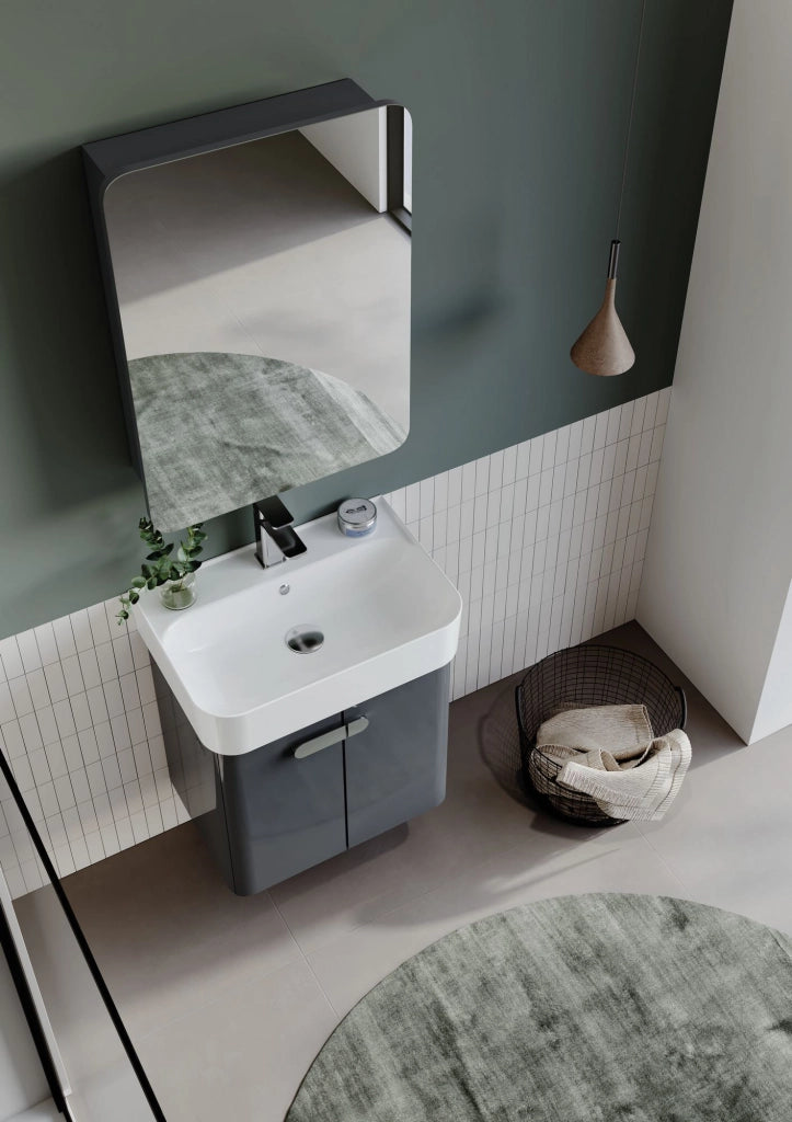 Mobile lavabo "Orbit 55" - 55 x 38 x 62 cm - Antracite