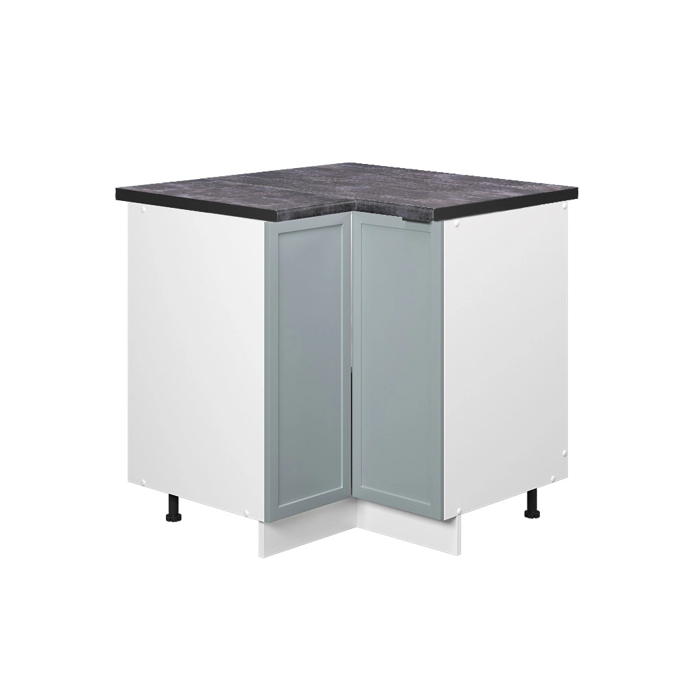 Mobile ad angolo cucina Fame-Line Blu-grigio chiaro/Bianco 80.5 cm, PL Antracite Vicco