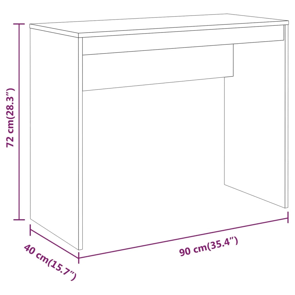 Scrivania | Tavolo da Ufficio Grigio Sonoma 90x40x72 cm in Legno Multistrato