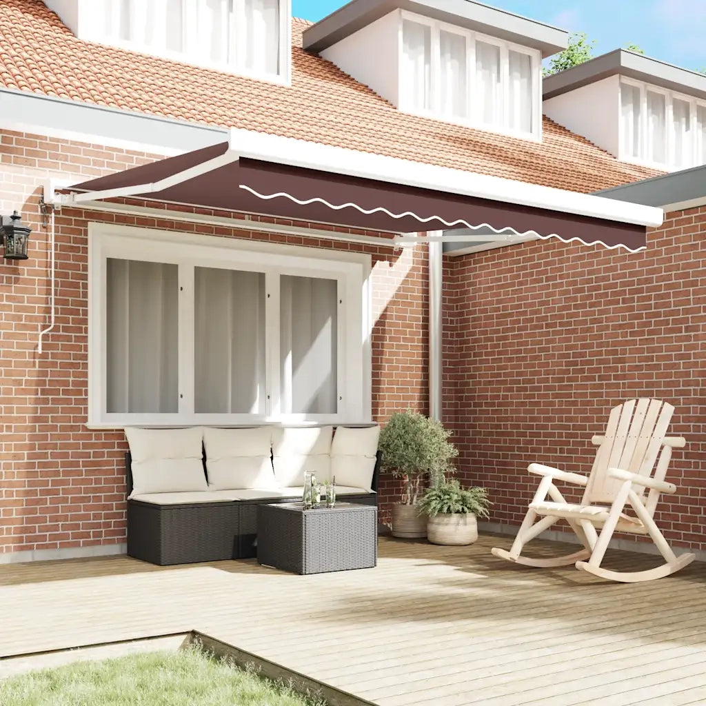 Tenda da Sole Retrattile Automatica Marrone 300x250 cm