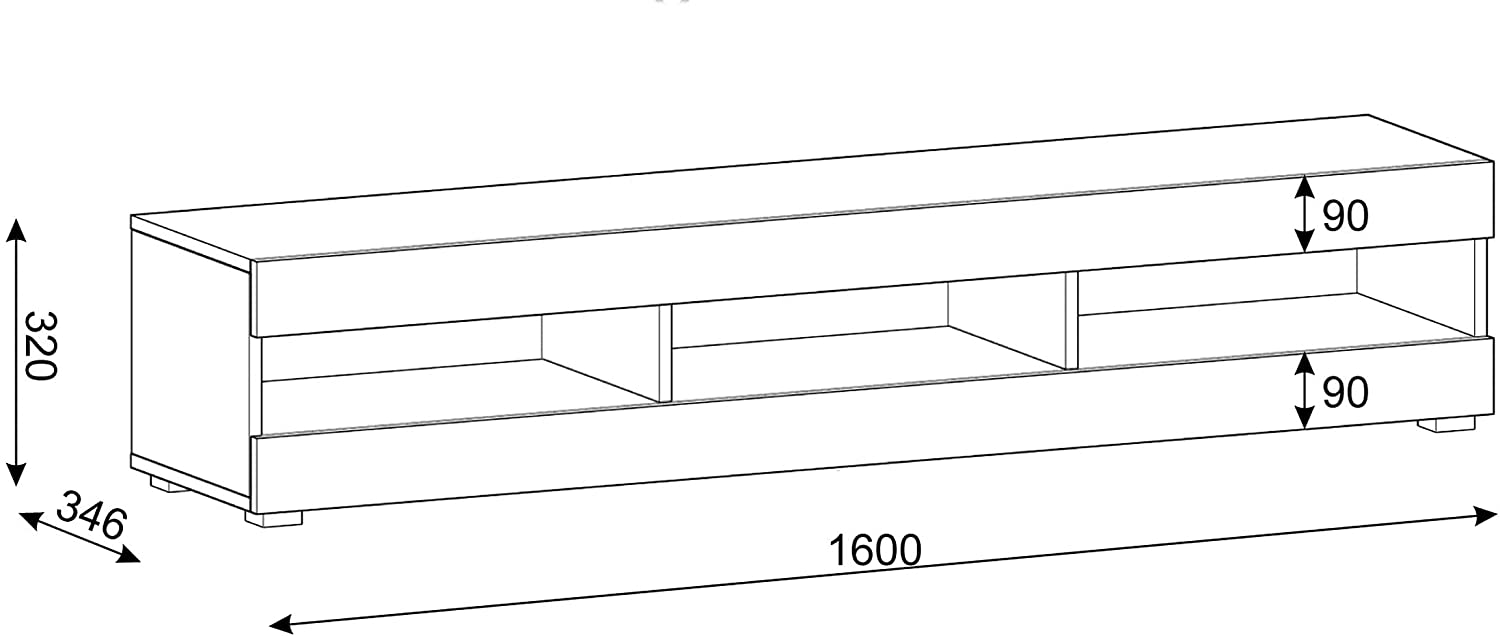 Mobile TV MANTA 160 sospeso o a terra colore Grafite