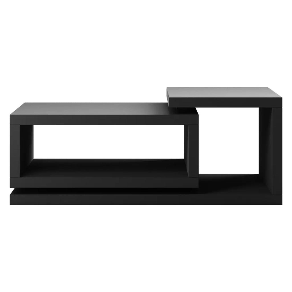 Tavolino da caffè design della collezione BERGAMO. Colore nero super opaco, stile design.