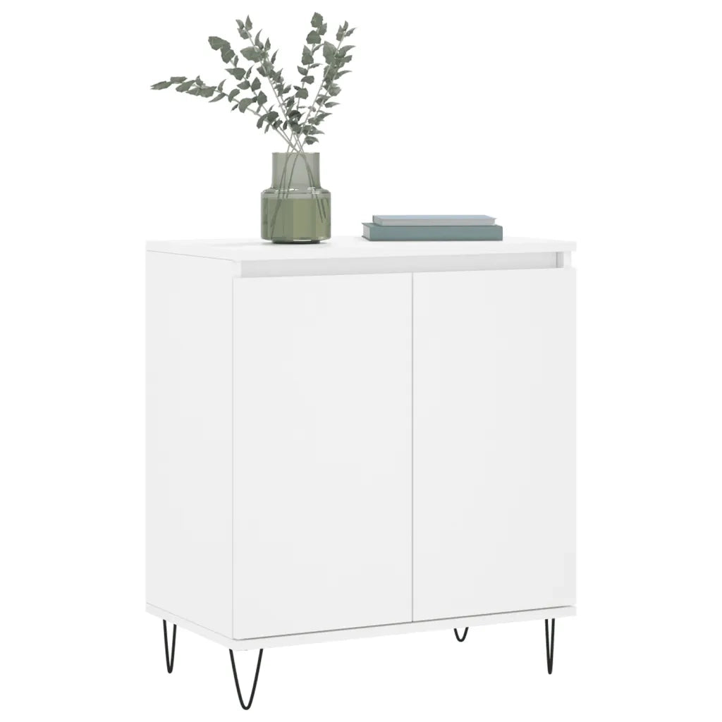 Credenza-Buffet-Armadio da cucina Bianca 60x35x70 cm in Legno Multistrato 136132