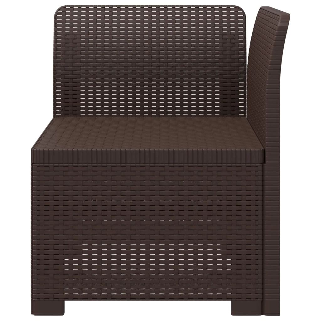 Divano da Giardino a 1 Posto Aspetto Rattan PP Marrone 8011813