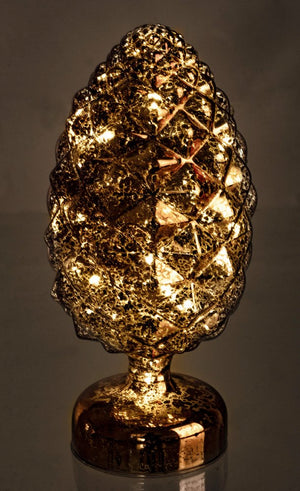 Decorazione Natalizia Luminosa Pigna Spike Oro LED Addobbi Casa Natale Bizzotto