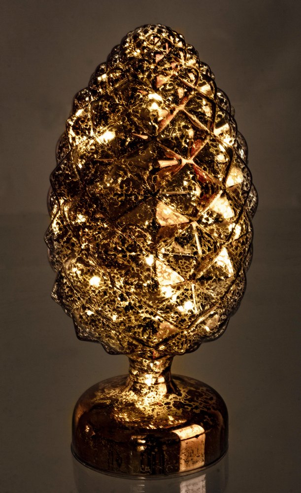 Decorazione Natalizia Luminosa Pigna Spike Oro LED Addobbi Casa Natale Bizzotto