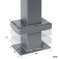 Toboli Supporto per cassetta della posta per pacchi Antracite Stand con 2 pali Base