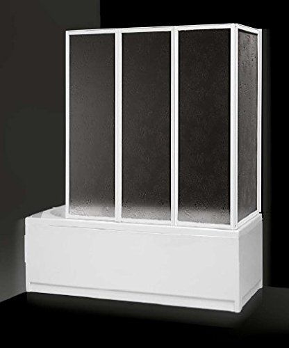 Parete vasca in acrilico 4 ante - 3 pieghevoli uguali piu' 1 grande pieghevole a scomparsa - Misura: 63-64 x 133 x 140h