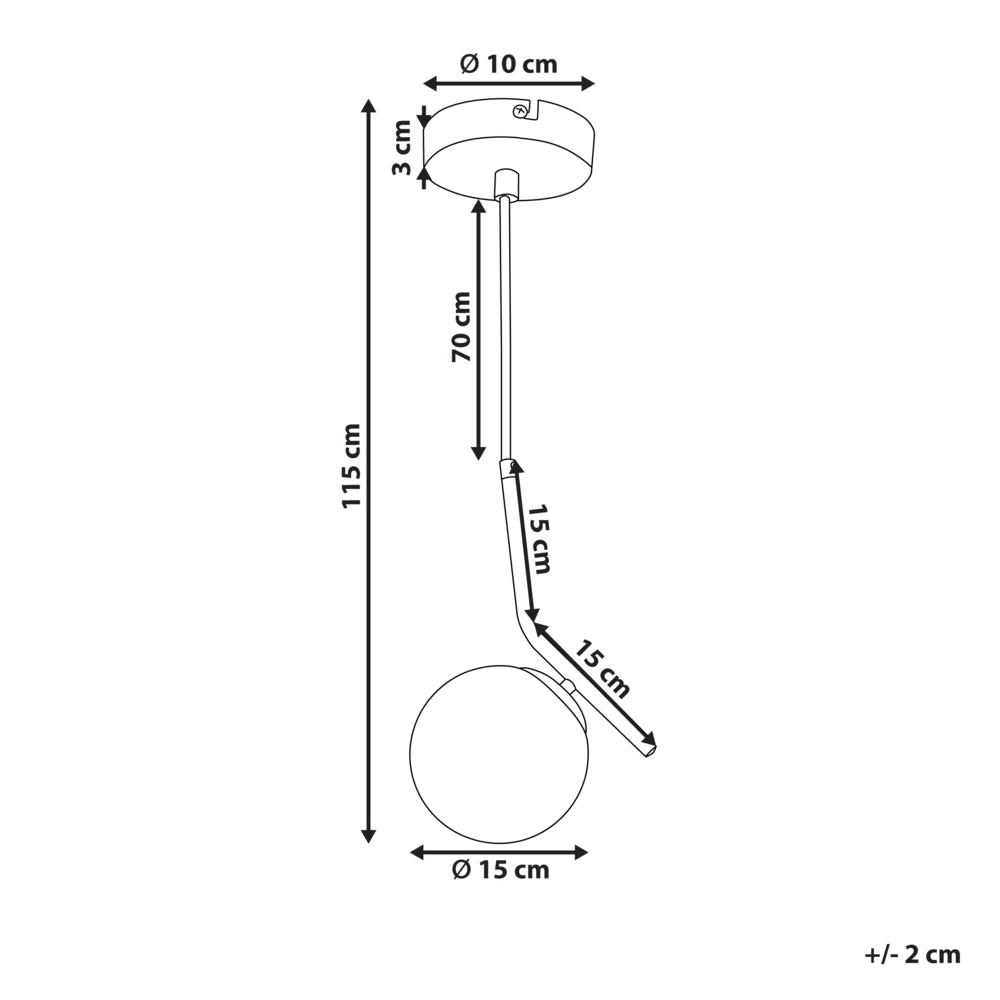 Lampada a sospensione con paralume in vetro bianco e nero, struttura in asta di ferro, singola luce, design moderno, accessorio per la casa adatto al soggiorno.