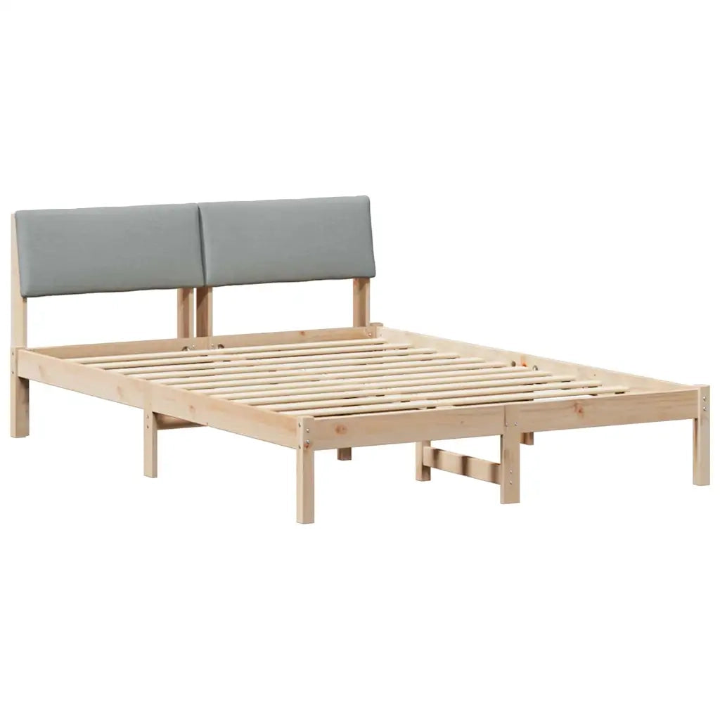 Struttura del Letto Marrone e grigio chiaro 135 x 190 cm 878549