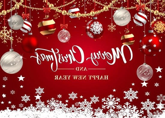 Decorazione di Natale per sfondo rosso per studio fotografico di ripresa