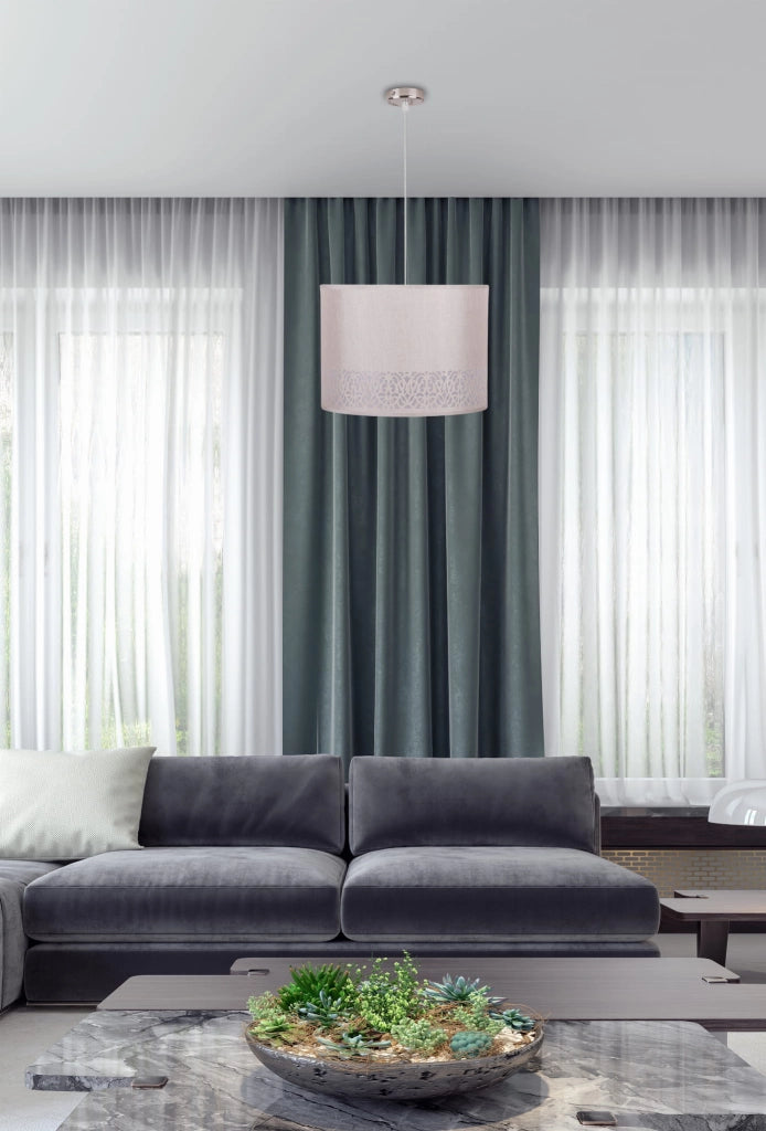 Lampada a sospensione Candellux Arabesca argento Ø33 E27