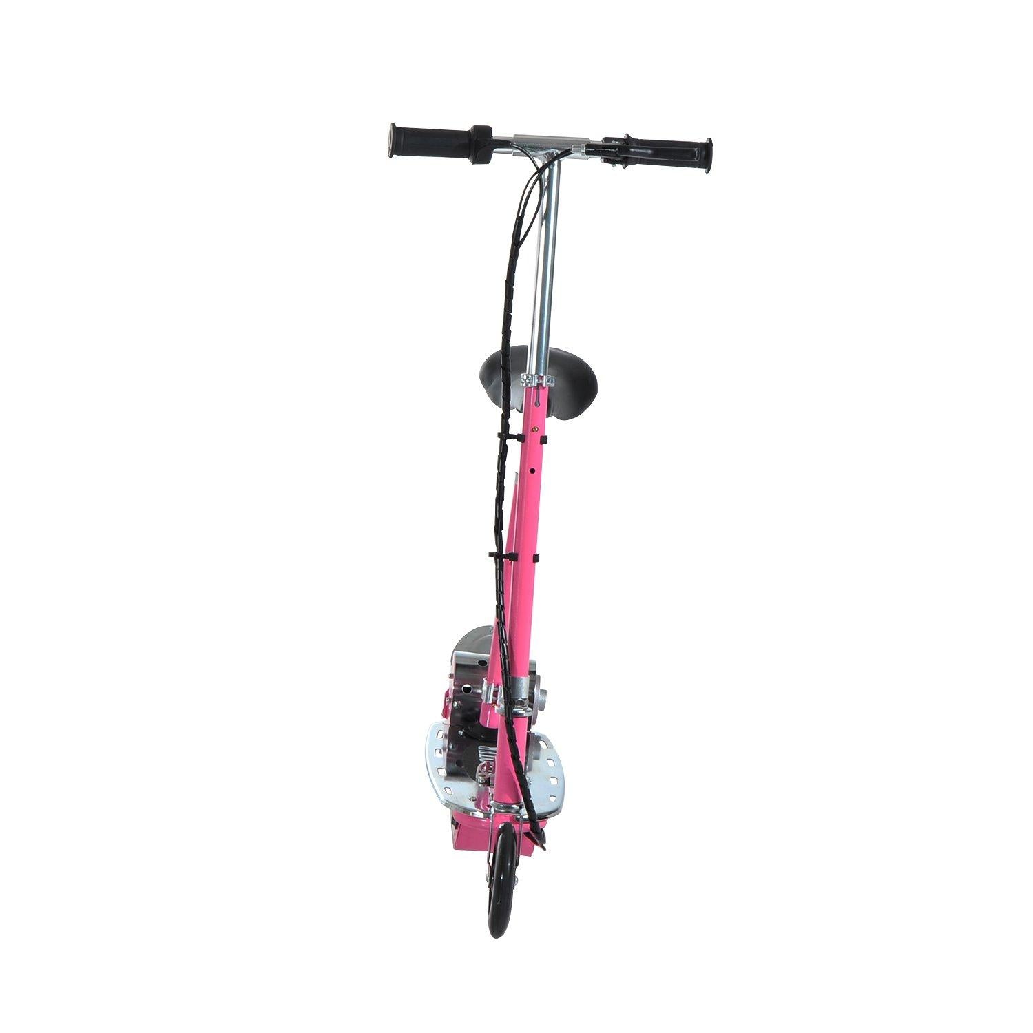 Monopattino Elettrico per Bambini 120W Pieghevole con Sella Rosa