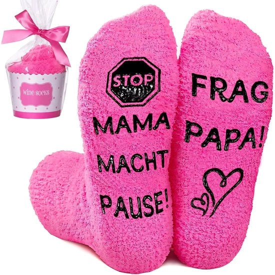 Regalo per la Mamma - Calze divertenti - Personalizzabili - Cadeau di Madre - Cadeau di Compleanno - Materiale soffice e confortevole