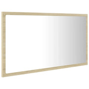 Specchio da bagno a LED 80 x 8,5 x 37 cm acrilico rovere 02_0006963