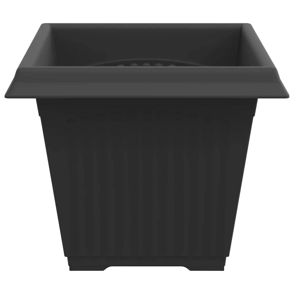 Vaso quadrato per fiori 24 pcs Nero 38 x 38 x 30 cm Plastica
