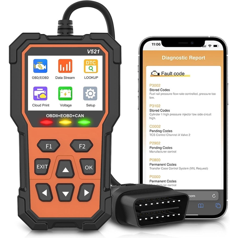 Trade Shop - Obd2 Diagnosi Auto Italiano Lettore Cancellazione Codici Errore Spia Motore V521 -