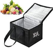 Borsa Termica - 30 L - Borsa di Lattina - Picnic all'Aperto - Trasporto di Cibo per Camping 41 x 26 x 33 cm - Nero