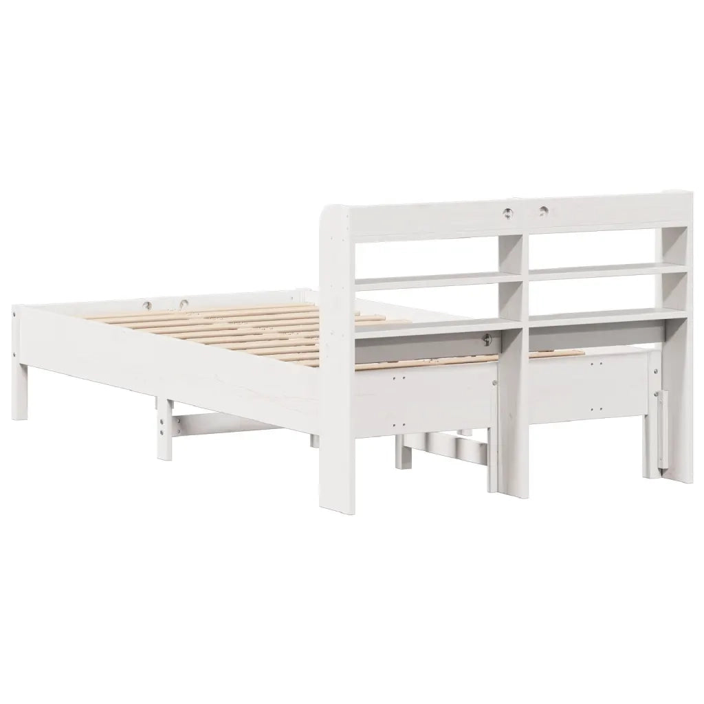 Letto senza Materasso Bianco 90x200 cm Legno Massello di Pino