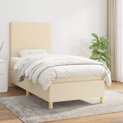 Giroletto a Molle con Materasso Crema 90x190 cm in Tessuto cod mxl 63577