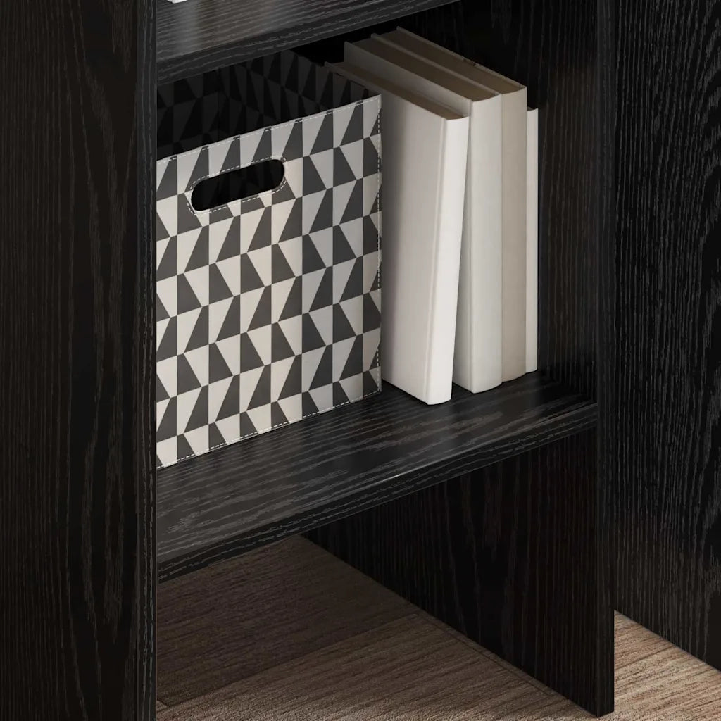 Armadio per Libri Rovere Nero 40 x 35 x 180 cm 875020