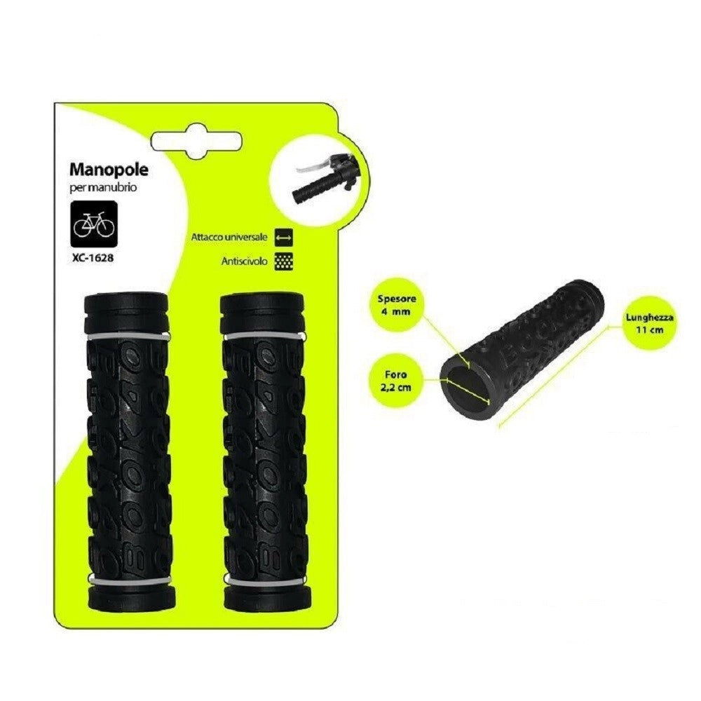 Trade Shop - Coppia Manopole Per Manubrio Sterzo Bici Universale Lettere In Rilievo Xc-1628 -