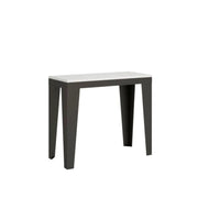 Consolle allungabile 90x40/300 cm Flame Evolution bianco frassino telaio e gambe antracite