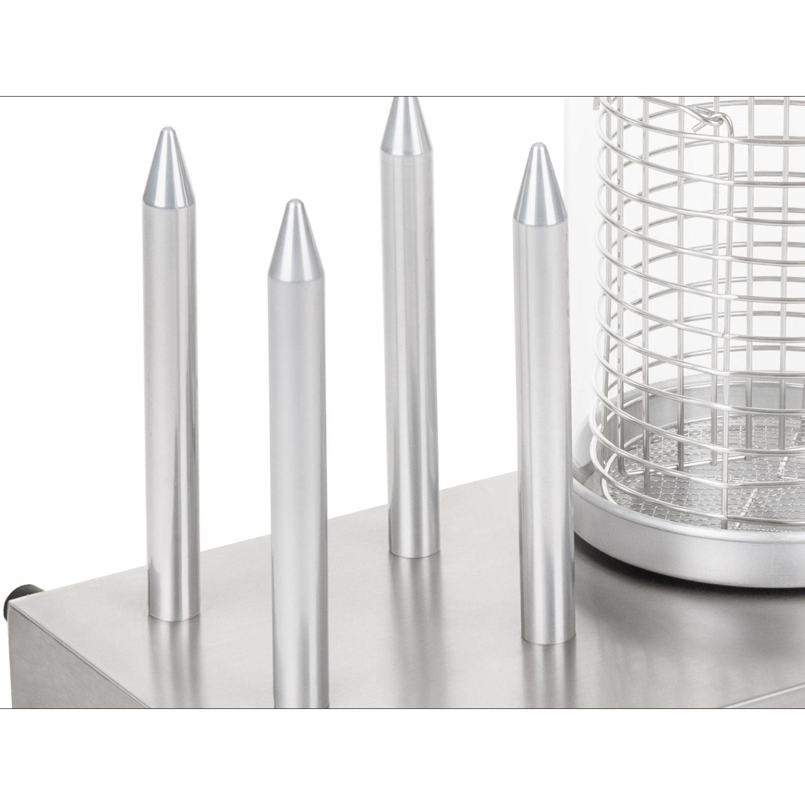 Macchina professionale per hot dog 4 panini 2 x 300 watt 3614094