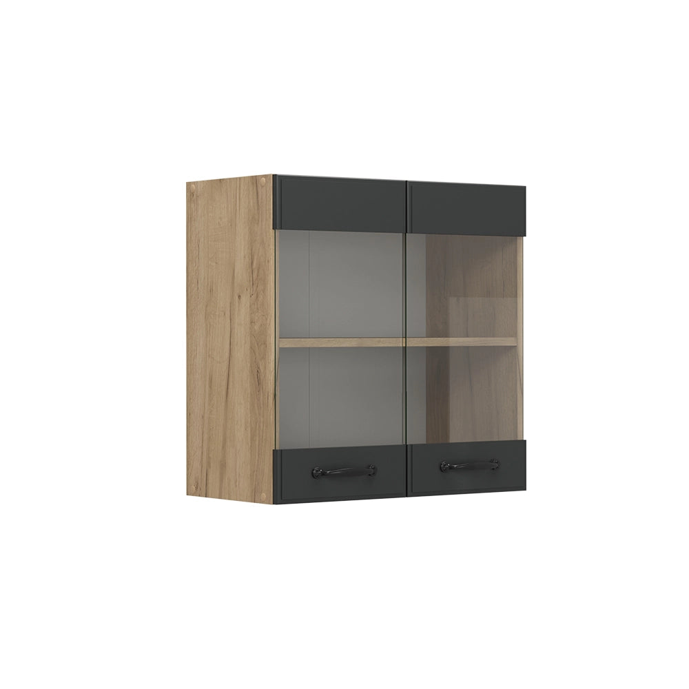 Vicco Mobile da cucina in vetro Antracite casa di campagna 60 cm