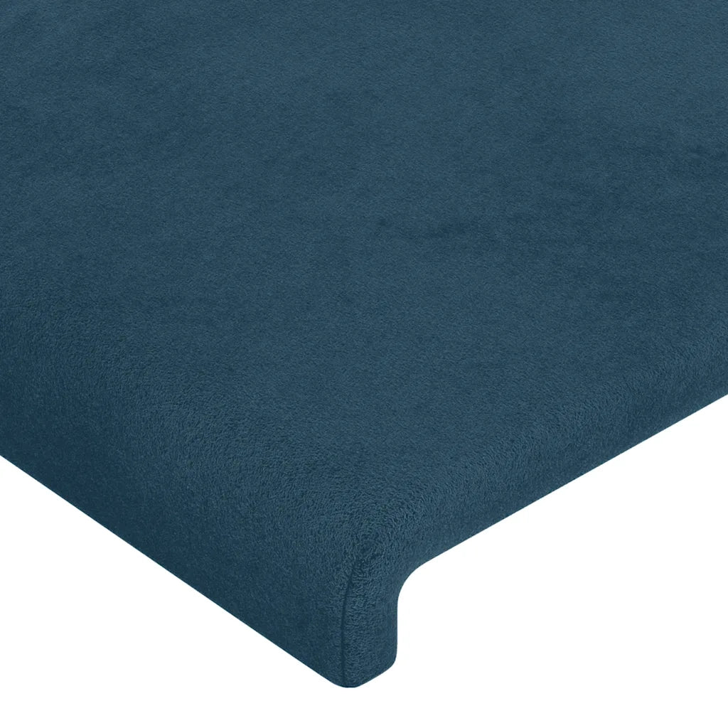 Testiera a LED Blu Scuro 83x16x118/128 cm in Velluto 3123802