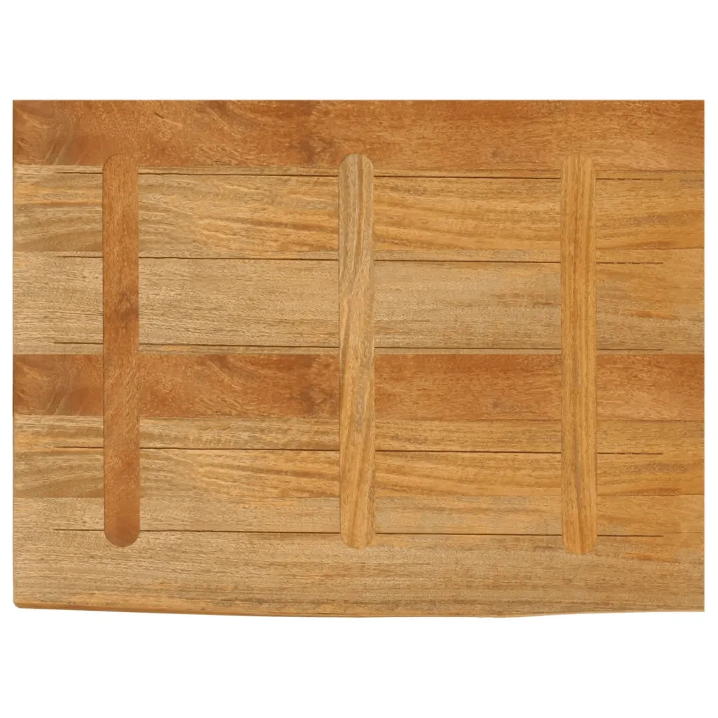 vidaXL Piano Tavolo Bordi Vivi 90x60x3,8 cm in Legno Massello di Mango
