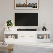 Cassettiera per TV bianca in truciolare lunghezza 152 cm
