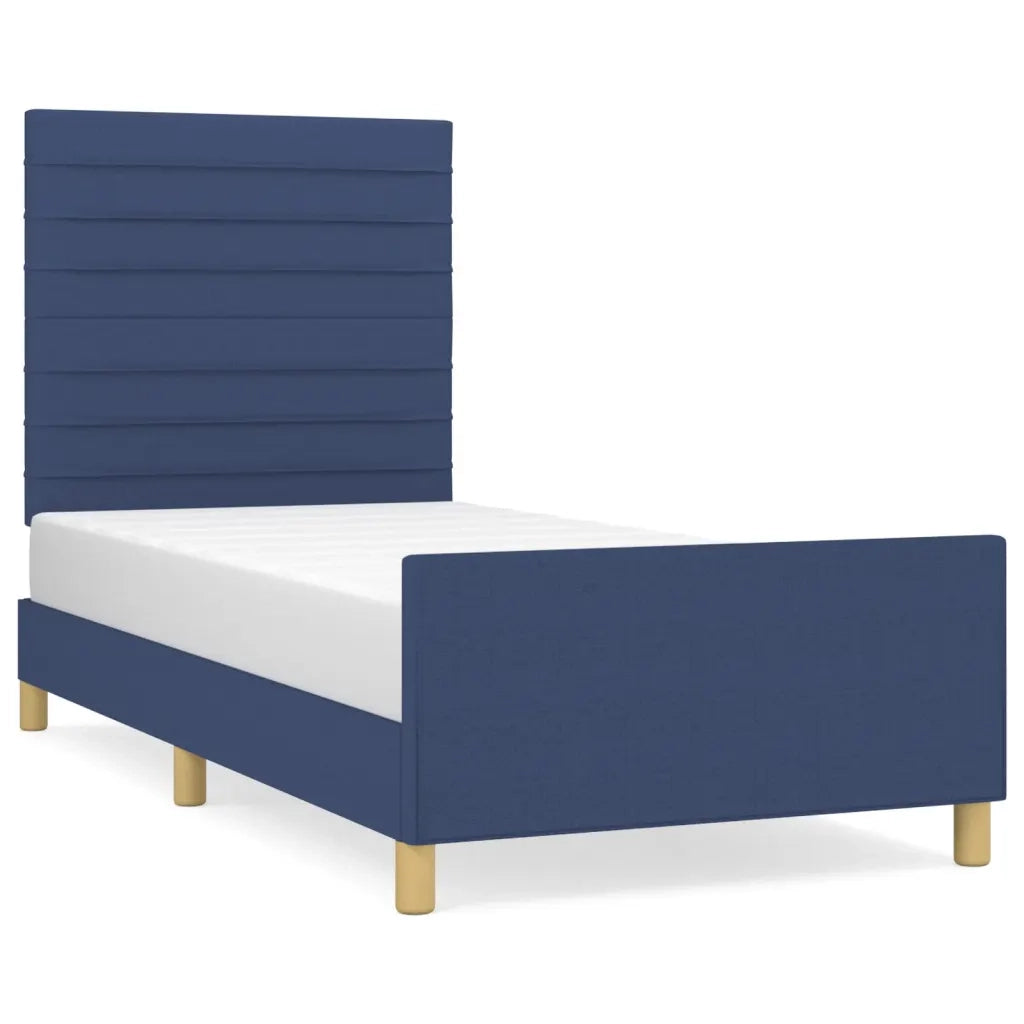 Giroletto senza Materasso-Struttura Letto Blu 80x200 cm in Tessuto 712536