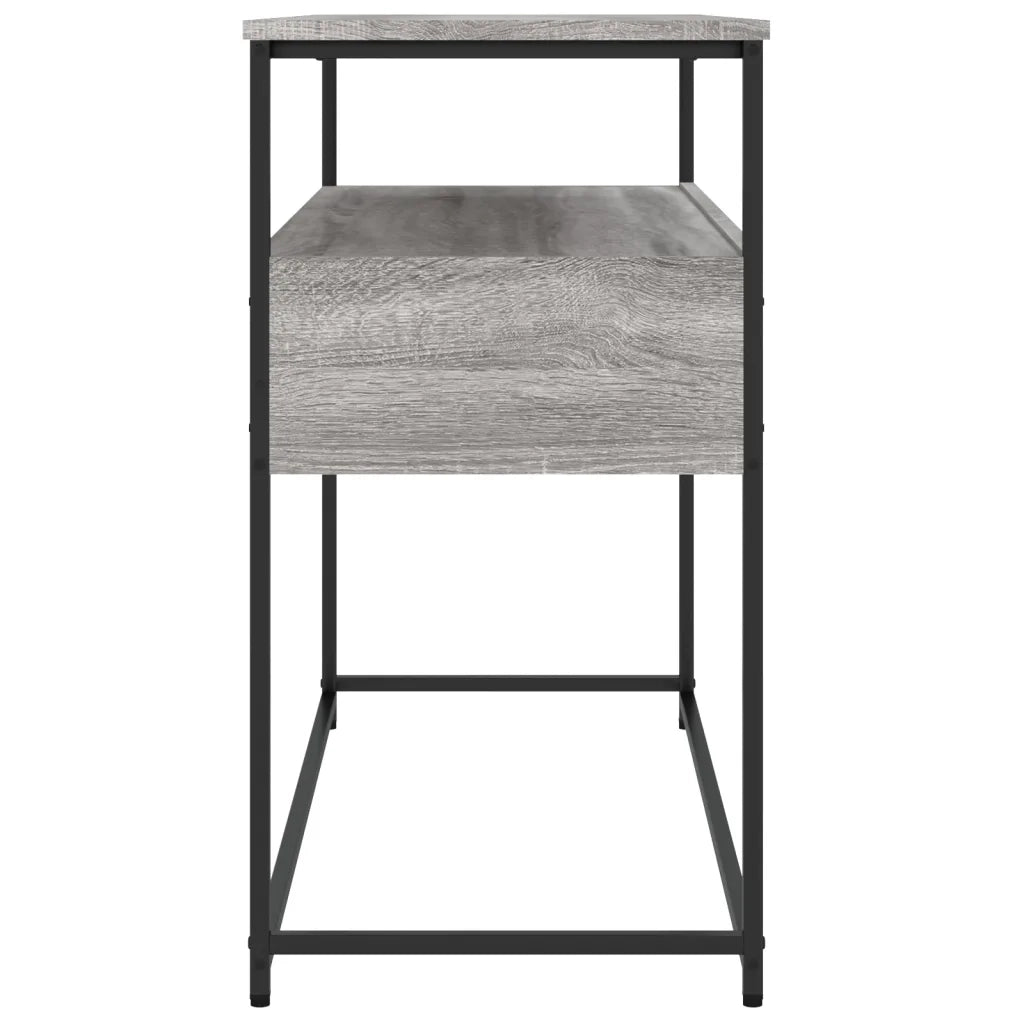Tavolino Consolle-Tavolino da soggiorno-Tavolino da Salotto Grigio Sonoma 100x40x75cm Legno Multistrato