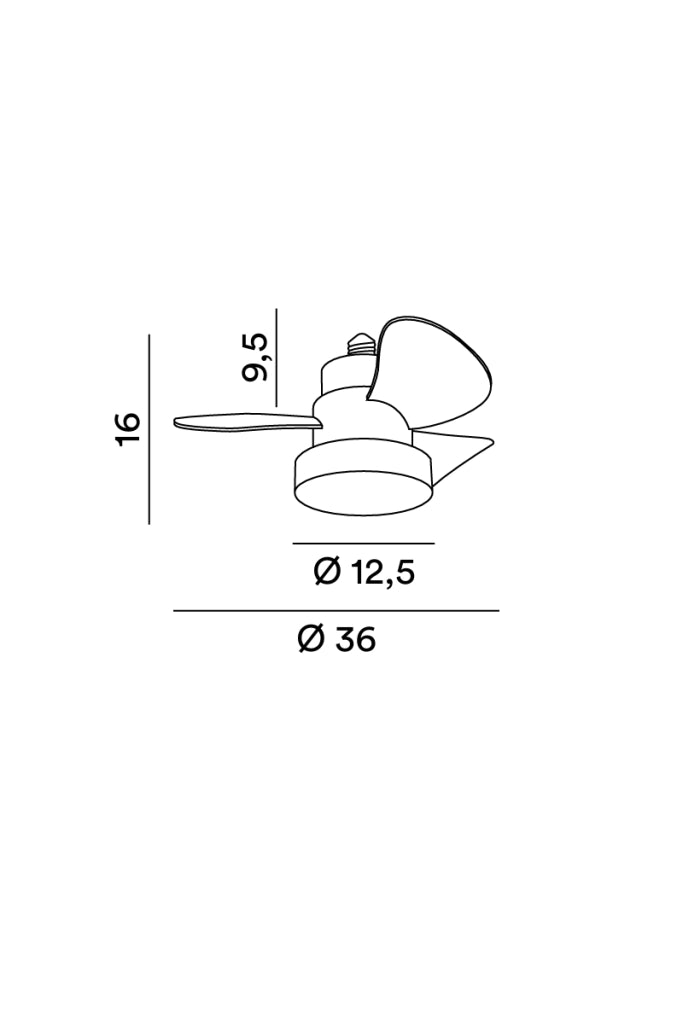 EDDY VENTILATORE LED 15W CCT 3000K 4000K 6000K 1125Lm CRI?97 220-240V 50/60Hz CON TELECOMANDO BIANCO CON PALE NOCE CHIARO DIMMERABILE