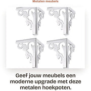Set di sosteggi angolari 12 cm di altezza - Elevatore di mobili - Set di sostegni mobili da 4 pezzi - Resistente alla ruggine - Design moderno - Materiale di alta qualità acciaio