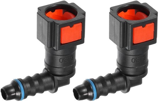 Connettori a 90 gradi in plastica - 2 pezzi - 1/4 pollici - resistente alla corrosione - duraturo - alimentatore di combustibile