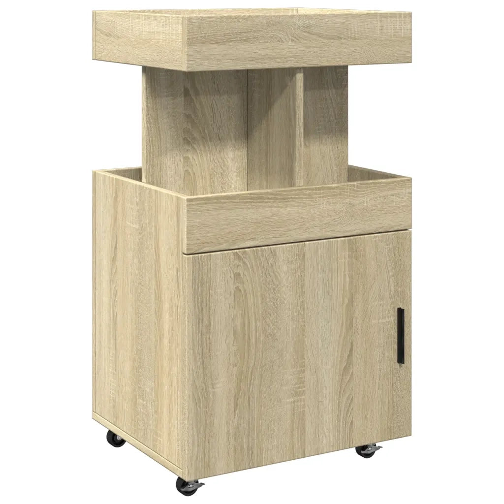 vidaXL Carrello Bar Rovere Sonoma 50x41x89 cm in Legno Multistrato