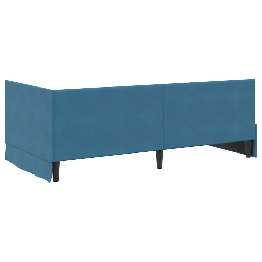 Struttura Letto Angolare con Materasso 2 pcs Blu Velluto 3393947