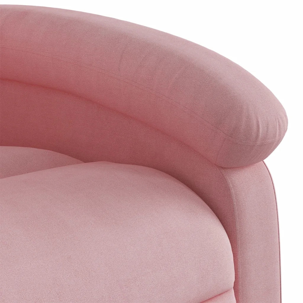 Divano Sedia-Poltrona Massaggiante Reclinabile Elettrica Rosa Velluto 169191