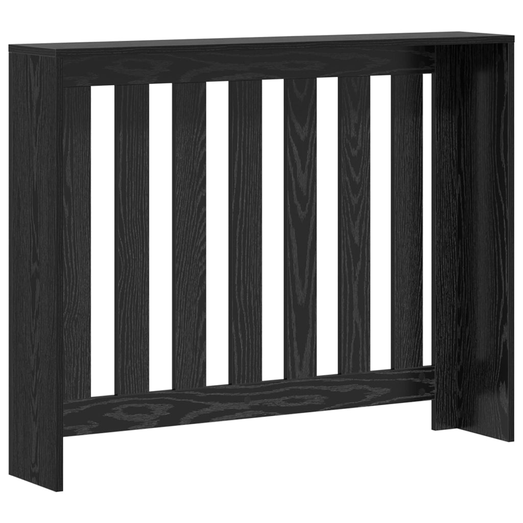 Copertura Radiatore Rovere Nero 104x20x82 cm Legno Ingegnerizzato