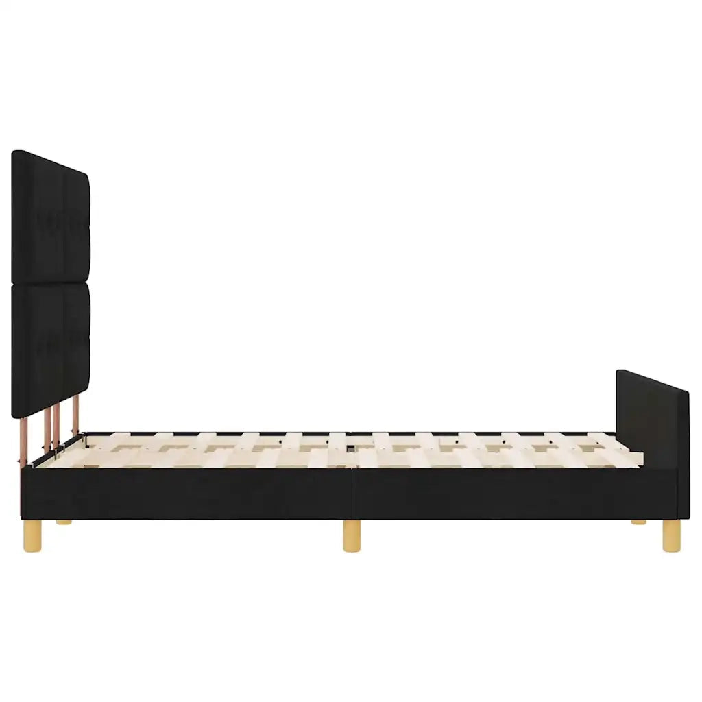 Struttura del letto con testiera Nero 160 x 200 cm Tessuto 3344741